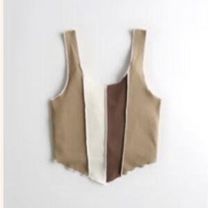 Redone Spliced Bandana Hem Crop Tank